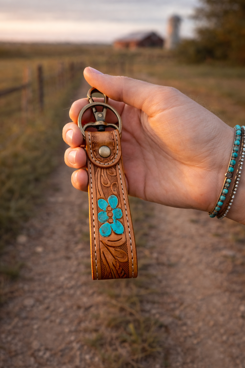 Turquoise Trail Keyring